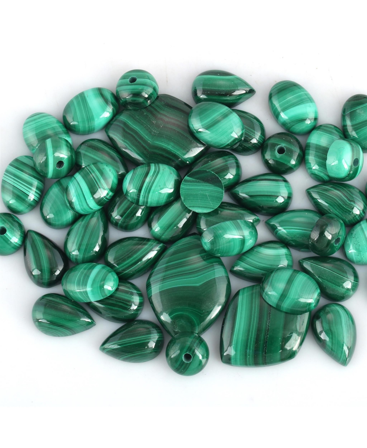 American West Jewelry Sterling Silver Malachite Diamond Shaped Cluster Pendant Enhancer