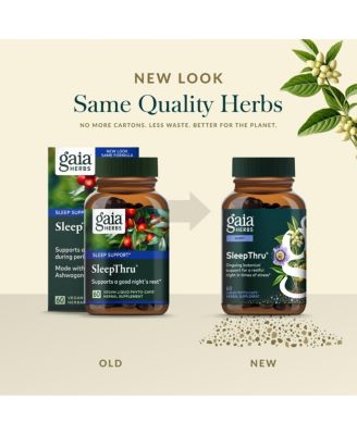 SleepThru - Sleep Support Supplement with Ashwagandha Root, Magnolia Bark, Passionflower - 60 Liquid Phyto-Caps (30 Servings)