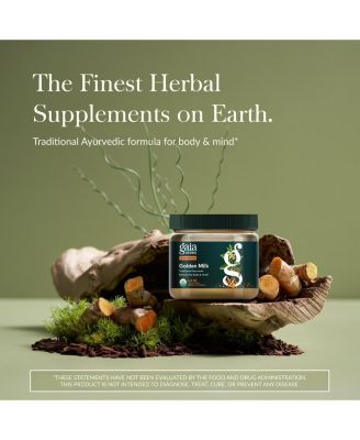 Golden Milk - Traditional Relaxation Support Supplement Powder for an Ayurvedic Cup of Calm - 4.3 Oz (About 35 Servings)