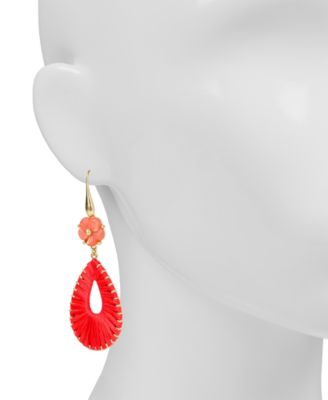 Gold-Tone Plated Teardrop Earrings