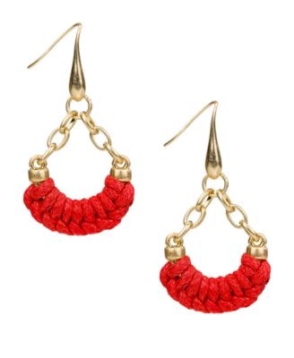 Gold-Tone Plated Chain Drop Earrings