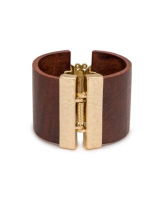 Gold-Tone Plated Hinged Cuff Butterfly Earrings