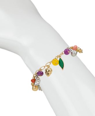 Gold-Tone Plated Mini Charm Bracelet