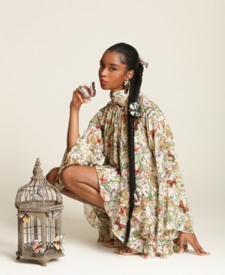 Women’s High Neck Ruffle Mini Dress