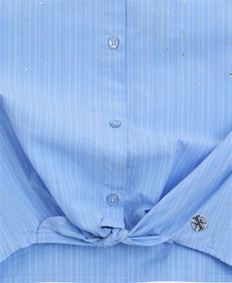 Girls' 7-16 Knot Poplin Shirt