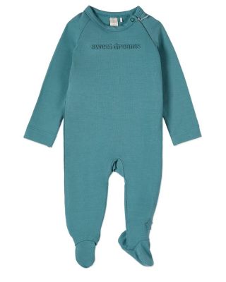 Baby Girls Sweet Dreams Cotton Rich Fleece Hidden Zipper Footie
