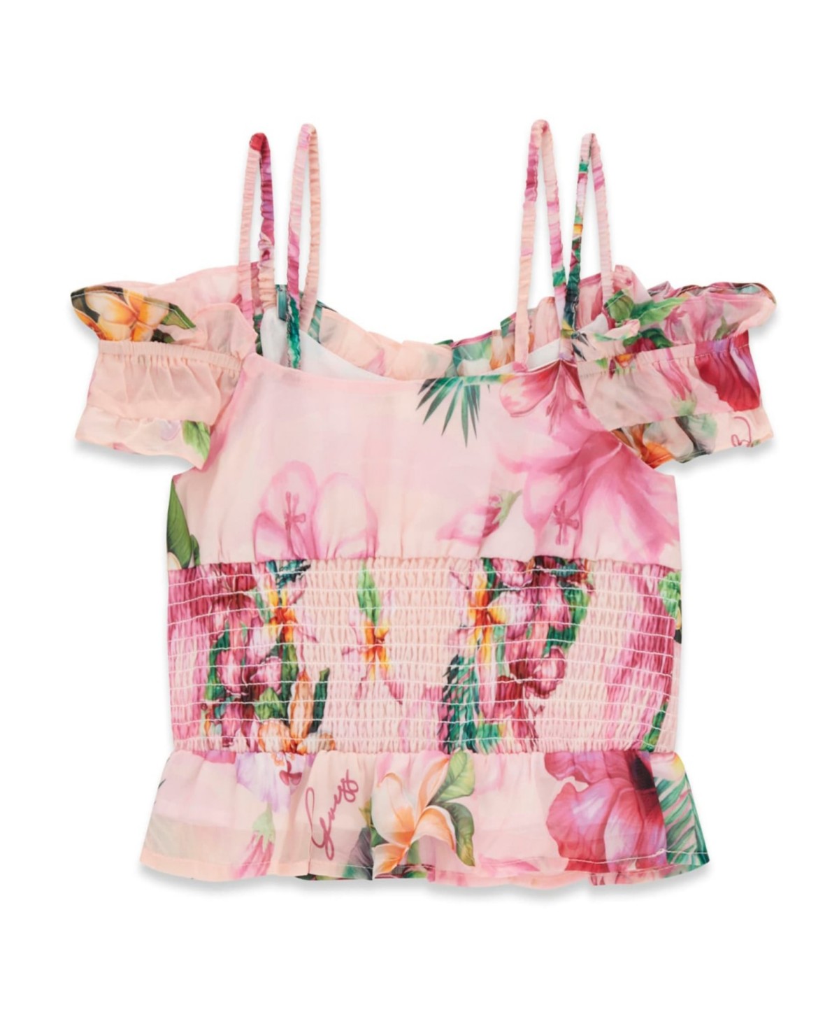 Детские GUESS Girls' 7-16 Chiffon Sleeveless Tank Top — фото 3