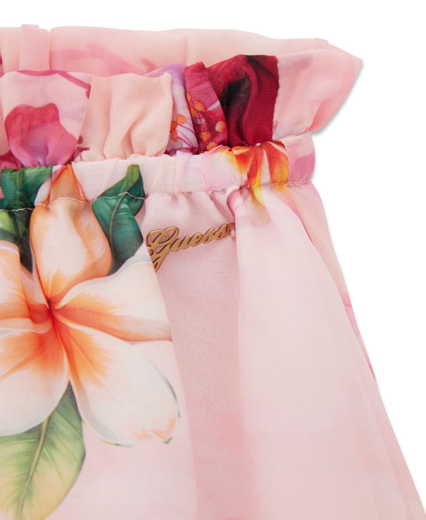 Юбка GUESS Chiffon Flare-Fit Skirt для девочек, цвет: Розовый — фото 3