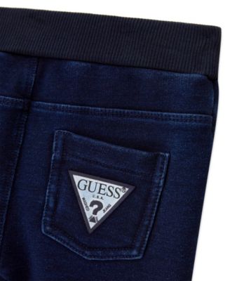 Baby Boys' Short-Sleeve T-Shirt and Knit Denim Shorts Set, 2-Piece Set