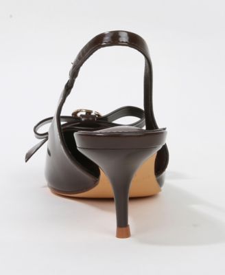 Women's Charleigh Slingback Kitten Heels with Bow Detail