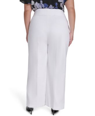 Plus Size Wide-Leg Mid-Rise Pants