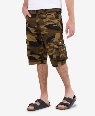 Big & Tall Cargo Shorts Camo & Solid Colors 12.5" Inseam Knee Length Classic Fit Multi Pocket