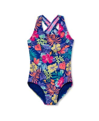 Little And Big Girls Chlorine Resistant One Piece Swimsuit