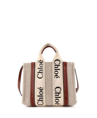 Small Woody Tote Canvas with Leather