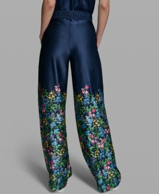 Women's Mid-Rise Floral Printed Pants, Regular & Petite