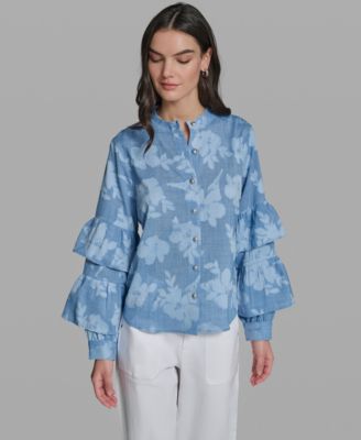 Women's Long-Sleeve Mock Neck Shirt