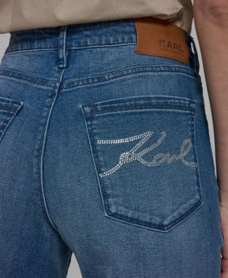 Women's Wide-Leg Mid-Rise Ankle Length Jeans