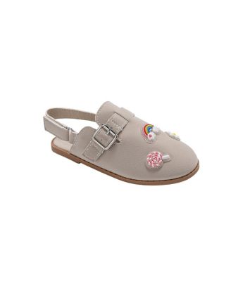Little Girls Girl's  Fashion Mule Sandals – Dressy Shoes with Playful Charm Details