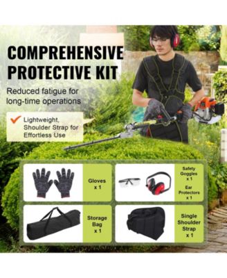 52CC 6-in-1 Gas Trimming Tool Set, Hedge Trimmer, String Trimmer, Brush Cutter, Edger, Pole Saw, Chainsaw Pruner, Extension Pole