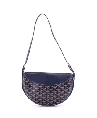 Hirondelle Shoulder Bag Coated Canvas and Leather