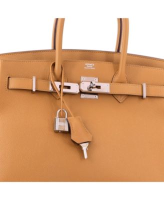 Birkin 30 Handbag Brown Epsom with Palladium Hardware