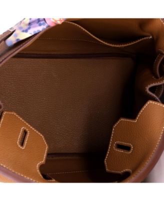 Birkin 30 Handbag Brown Togo with Palladium Hardware