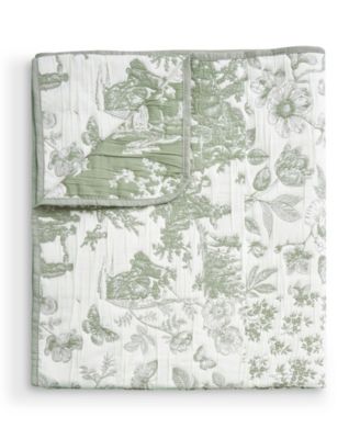 Patchwork Toile Reversible Matelass&eacute; Throw, 50" x 60"