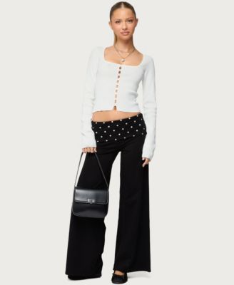 Women's Deane Button Cutout Square Neck Top