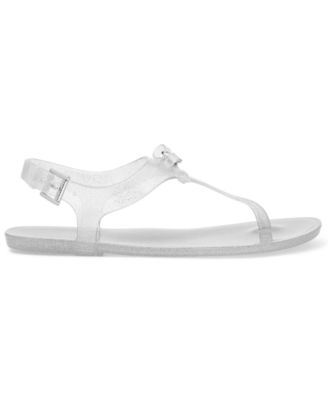 MICHAEL Women's Eva Buckle Thong Jelly Flat Sandals