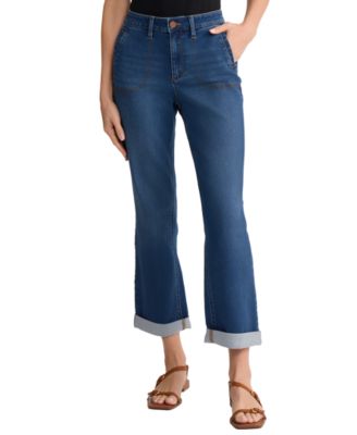 Petite Mid-Rise Straight Fit Lexington Girlfriend Jeans