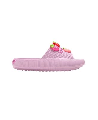 Little Girls Girls  EVA Slide – Lightweight Comfy Slide Sandals with Strawberry Charms