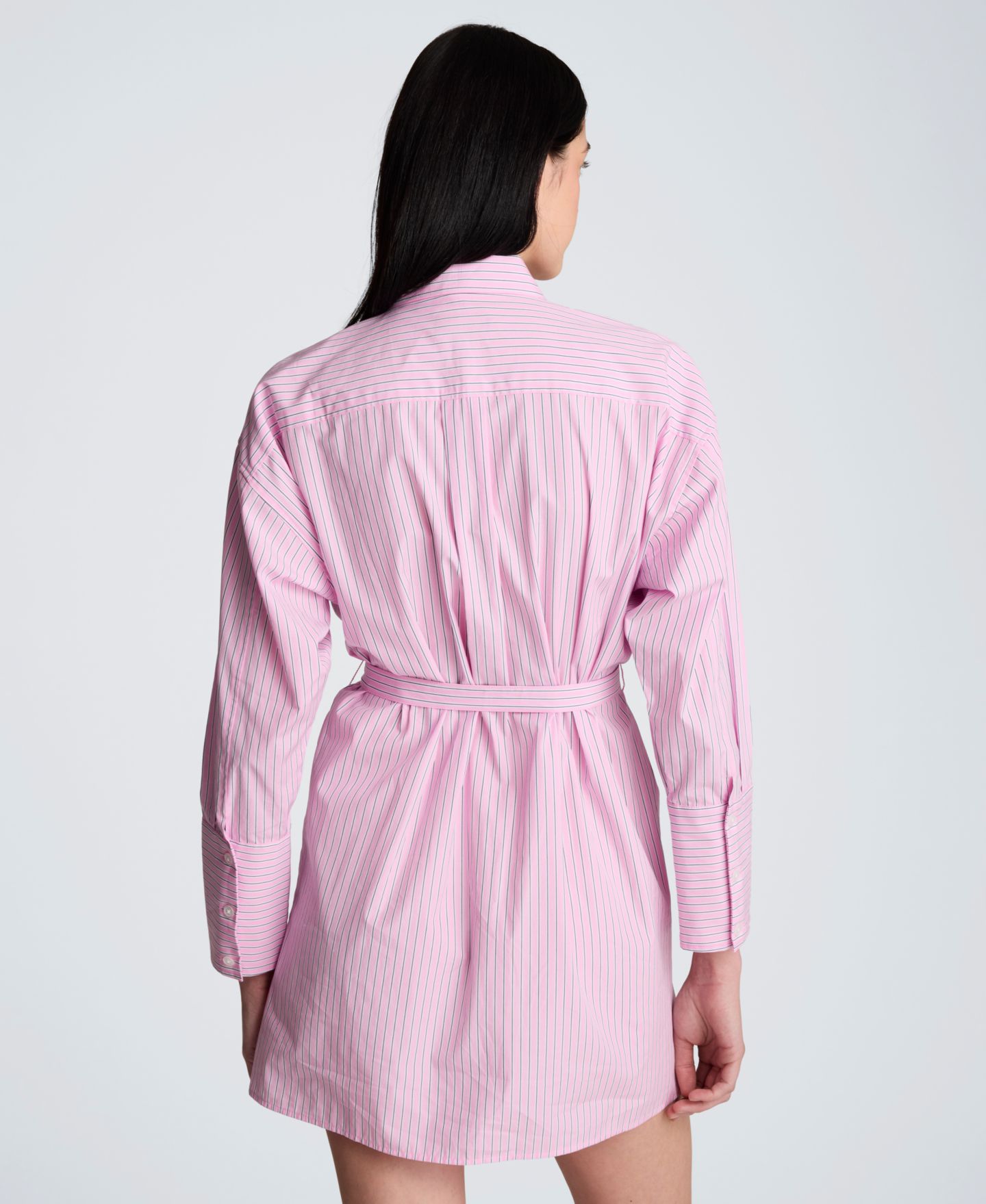 Женское платье Kenneth Cole Striped Mini Shirt-Dress, цвет: Розовый разноцветный — фото 5