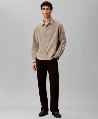 Men's Yarn-Dyed Stripe Seersucker Classic Button-Down Shirt