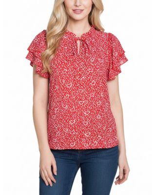 Women's Double Flutter-Sleeve Top