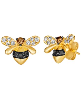 Nude, Chocolate & Blackberry Diamond (0.43 ct. t.w.) Earrings in 14k Honey Gold