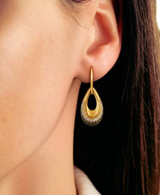 Chocolate Ombre Diamond Earrings (0.62 ct. t.w.) 14k Honey Gold