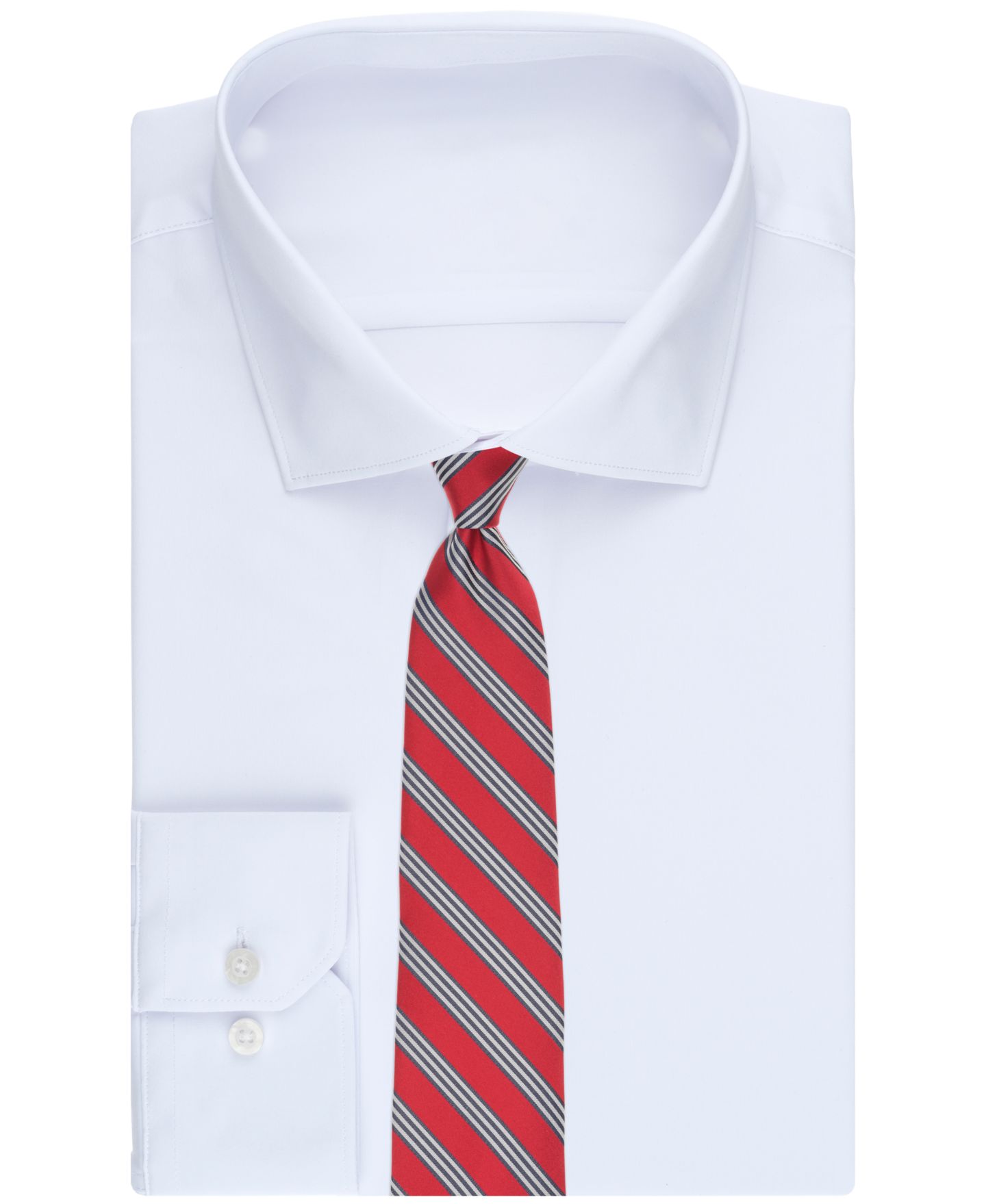 Мужской галстук Brooks Brothers Track Stripe Pattern Tie, цвет: Красный — фото 3