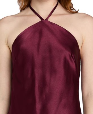 Juniors' Halter-Neck Slip Dress