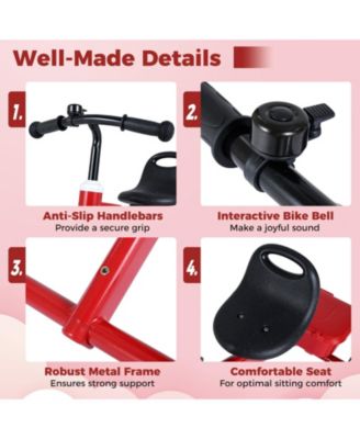 Toddler Tricycle with Glowing Wheels and 4-Level Adjustable Seat