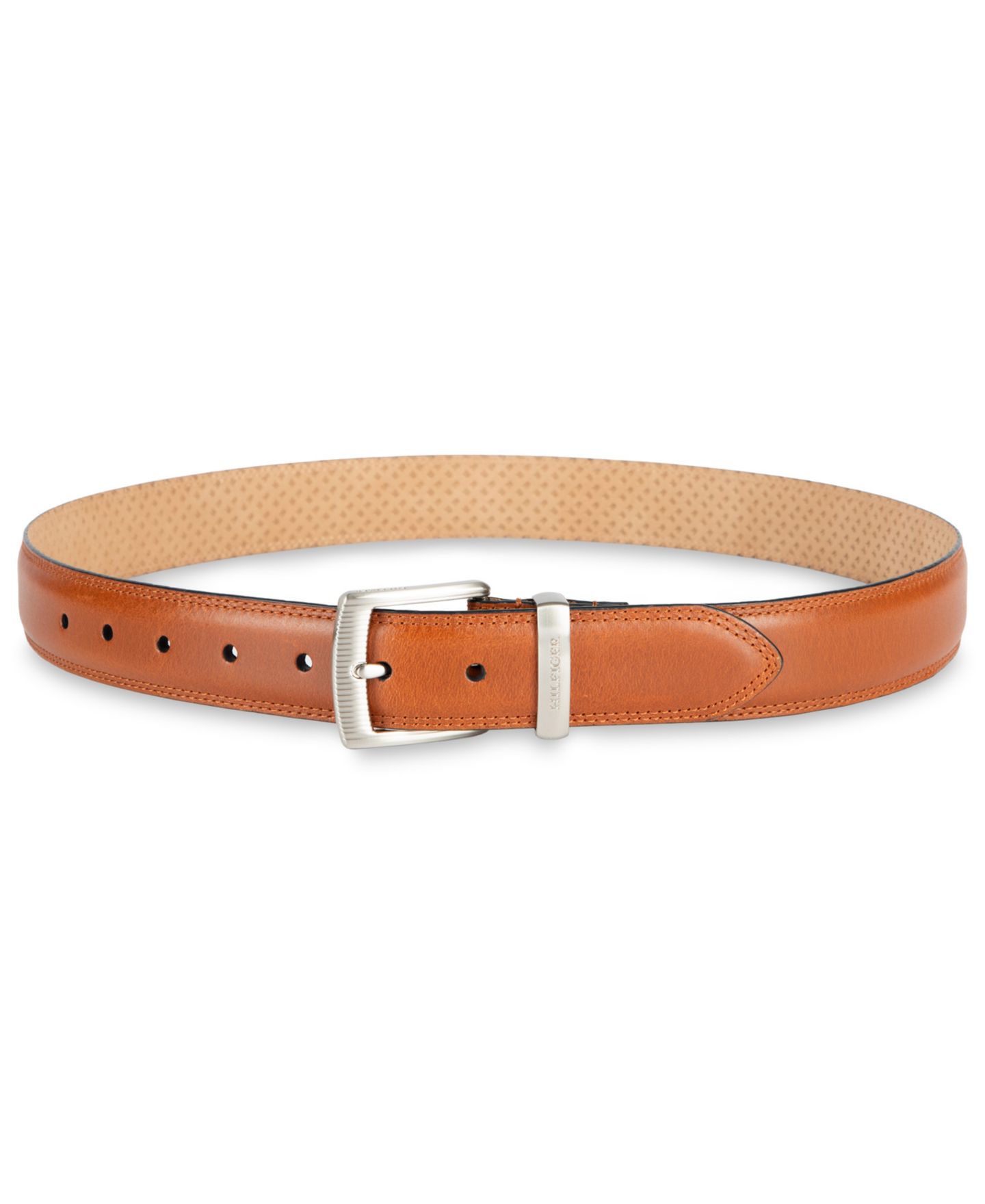 Мужской ремень Tommy Hilfiger Harness Buckle Silver-Tone finish Belt, цвет: Рыжевато-коричневый — фото 4
