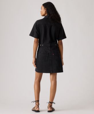 Premium Women's Short-Sleeve Logan Western Denim Dress