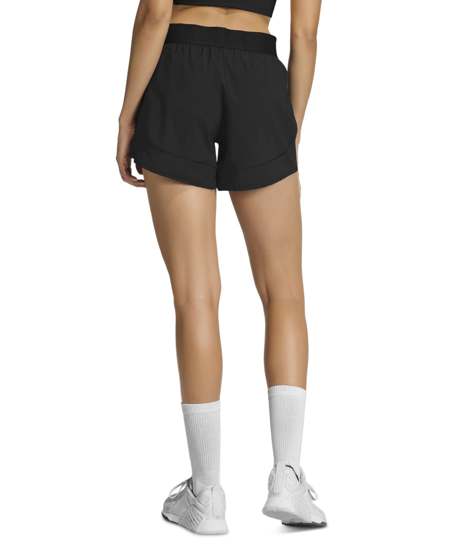 Женские шорты adidas Mid-Rise Workout Flex Woven, цвет: Чёрный — фото 5