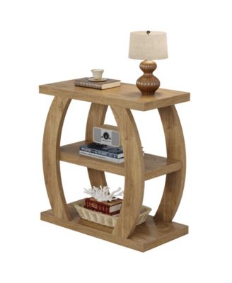 3-Tier End Table for Living Room, Narrow Side Table, Farmhouse Wooden Beside Table, Tall Nightstand