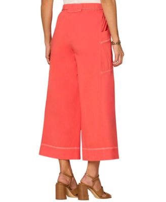 Petite Skyrise Wide-Leg Crop Glider Pants