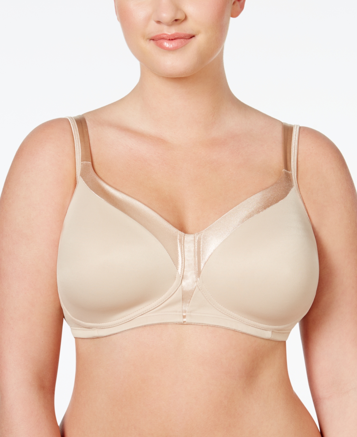 Full Figure 18 Hour Sleek & Smooth Wireless Bra 4803, Online Only - White