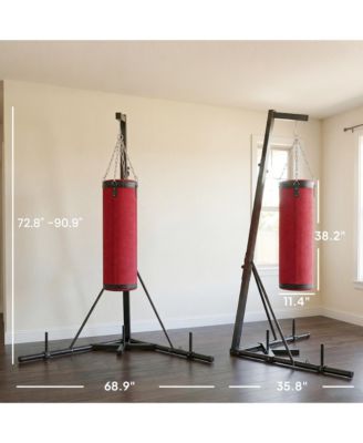 72.8"-90.9" Adjustable Freesding Punching Bag with Sd,