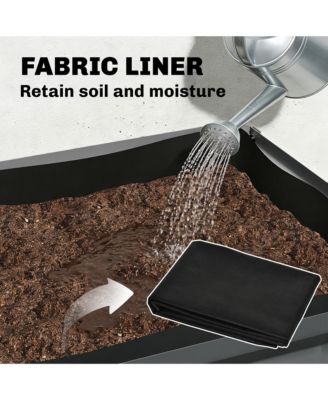 Raised Garden Bed with Storage Shelf 31.5" High