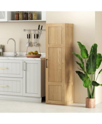 4-Shelf Tall Storage Cabinet for Bathroom and Living Room