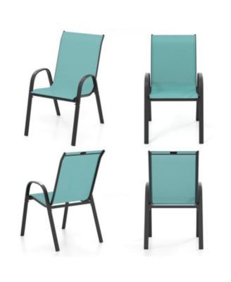 4-Piece Patio Chair Set with All-Weather Fabric for Outdoor Use