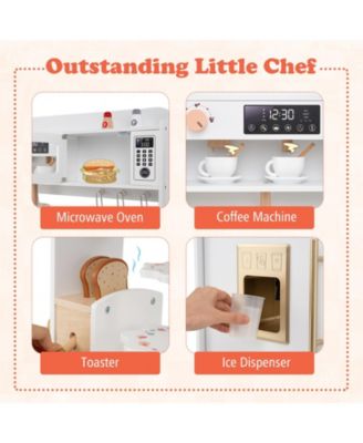 Pretend Play Kitchen for Kids with Interactive Lights and Sound